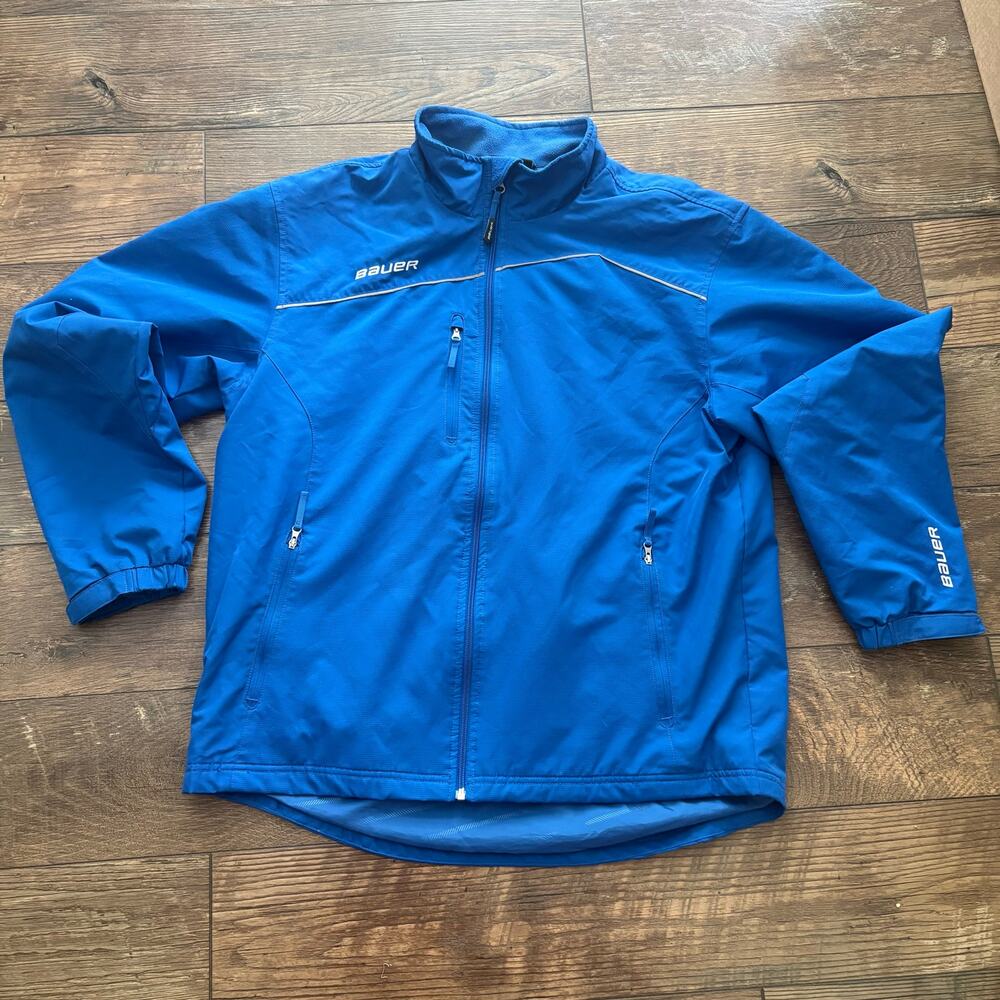 Bauer Team Lightweight Hockey Warm-Up Jacket Royal Blue White Mens Size Large